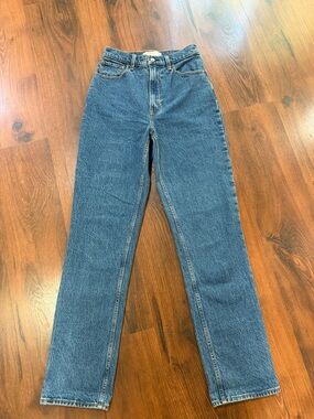 Abercrombie & Fitch '90s Straight Ultra High Rise jeans Sz 26/2 Long Blue